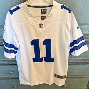 Nike Men's White and Blue Jersey